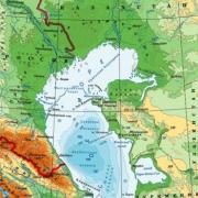 Kaspické moře (největší jezero) Velké ostrovy Kaspického moře